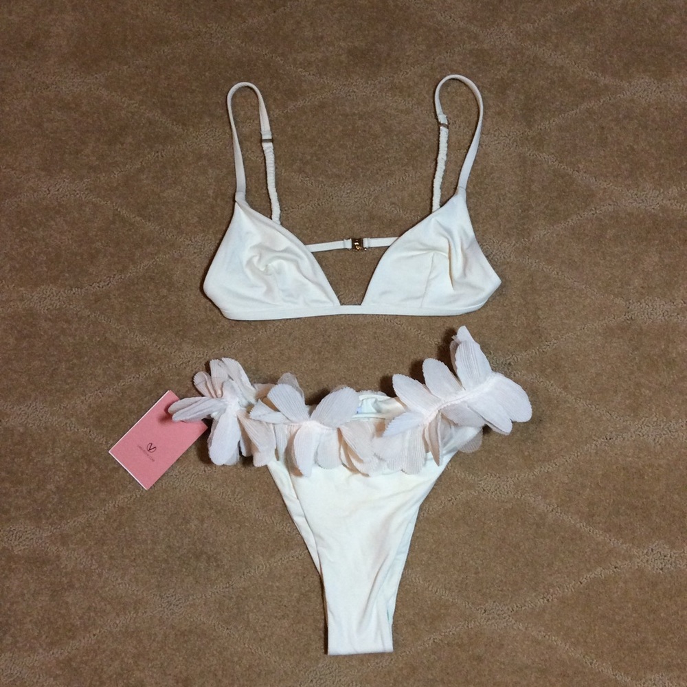 La Reveche NWT Fatima Ivory Bikini Set, M